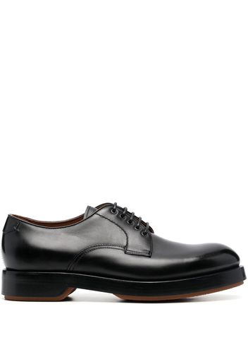 Zegna polished-leather Oxford shoes - Schwarz