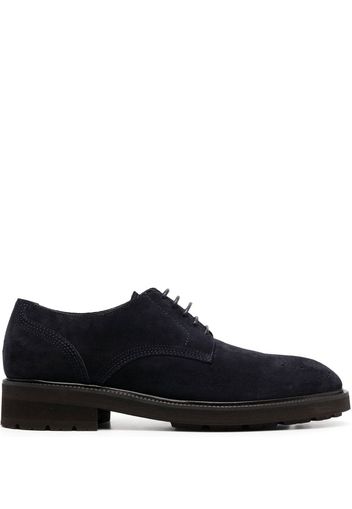 Zegna suede lace-up derby shoes - Blau