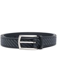 Zegna woven leather belt - Blau