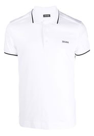 Zegna logo-print short-sleeved polo shirt - Weiß