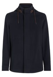 Zegna long-sleeve hooded jacket - 531 NAVY BLUE