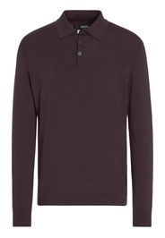 Zegna long-sleeved polo shirt - Braun