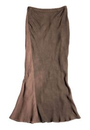 Ziggy Chen fishtail-design maxi skirt - Braun