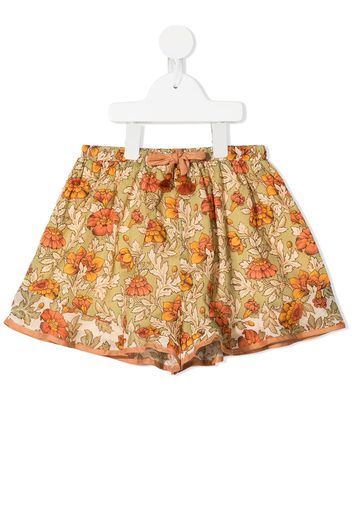 ZIMMERMANN KIDS Andie floral-print shorts - Grün