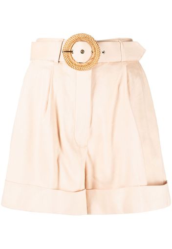 ZIMMERMANN Dancer belted tailored shorts - Nude