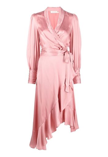 ZIMMERMANN ruffle-trim silk dress - Rosa