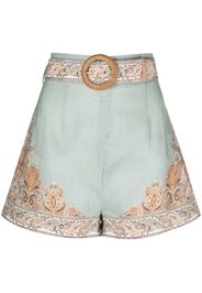 ZIMMERMANN Devi linen shorts - Blau