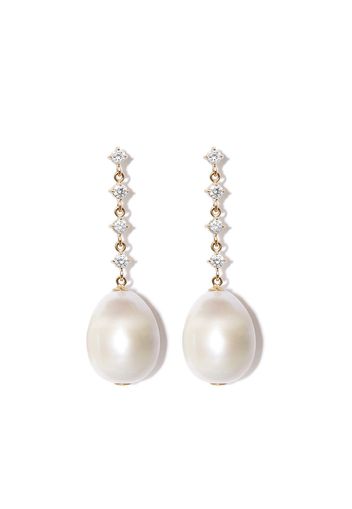 Zoë Chicco 14kt yellow gold pearl diamond earrings