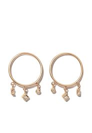 Zoë Chicco ZCHICCO 14K YG 3DIAM DNGL FRNT HOOP ERNG - YELLOW GOLD