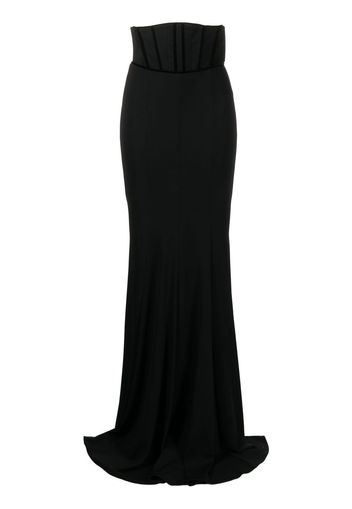 Zuhair Murad high waisted tuxedo fishtail skirt - Schwarz