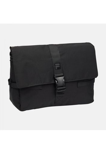 Coated Canvas Messenger Bag black