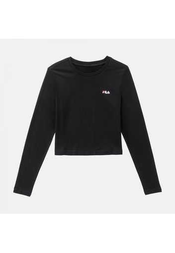 Eaven Cropped Long Sleeve Shirt black