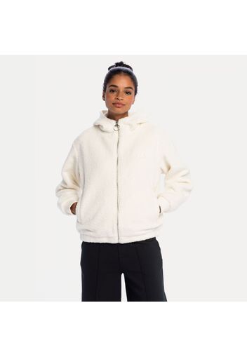 Bolgrad Cropped Hooded Sherpa Jacket egret