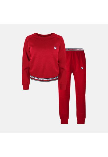 Brushed Cotton Fleece Pyjama red