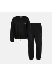 Brushed Cotton Fleece Pyjama black