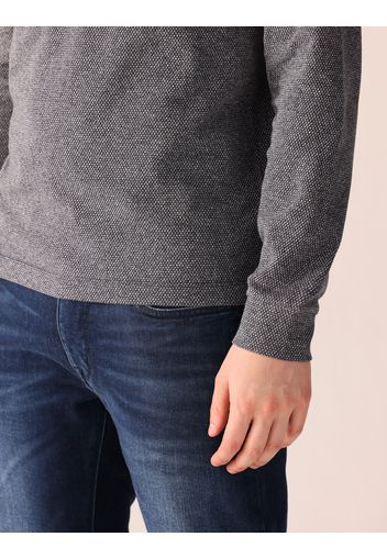 Longsleeve Poloshirt Mouliné