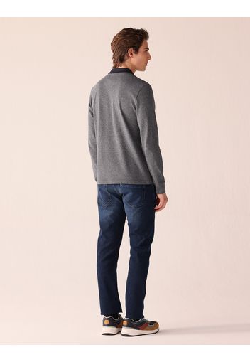 Longsleeve Poloshirt Mouliné