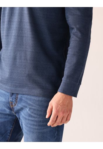 Longsleeve Jacquard Poloshirt