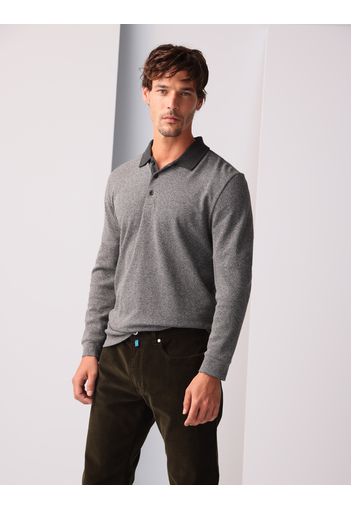 Longsleeve Poloshirt Mouliné