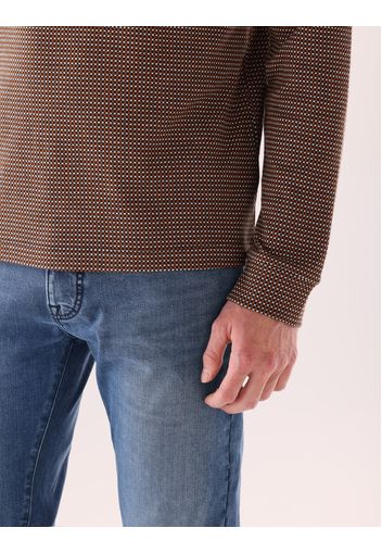 Longsleeve Jacquard Poloshirt