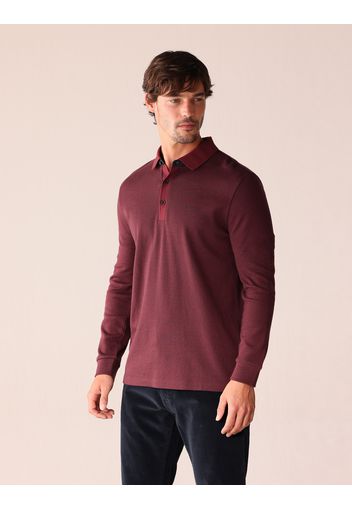 Longsleeve Jersey Poloshirt Bicolor