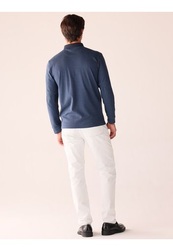 Longsleeve Poloshirt gestreift