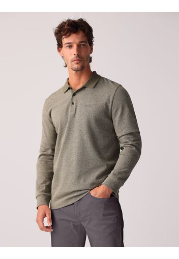 Longsleeve Poloshirt Mouliné