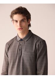 Longsleeve Jacquard Poloshirt