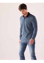 Longsleeve Jacquard Poloshirt