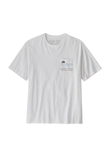 Patagonia M Line Logo Ridge Stripe Organic Pocket T-shirt