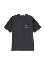 Patagonia M Line Logo Ridge Stripe Organic Pocket T-shirt