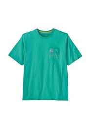 Patagonia M Line Logo Ridge Stripe Organic Pocket T-shirt