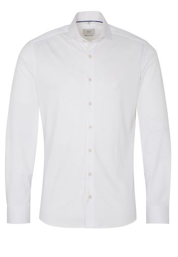 Eterna langarm hemd slim fit soft tailoring jersey weiss unifarben