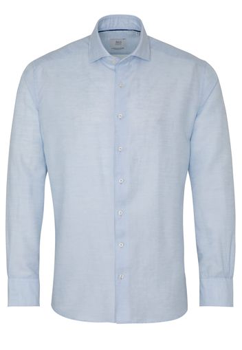 Eterna langarm hemd modern fit soft tailoring twill hellblau unifarben