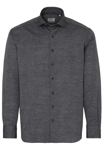 Eterna langarm hemd comfort fit soft tailoring twill anthrazit unifarben