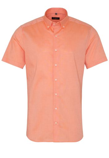 Eterna kurzarm hemd slim fit oxford apricot unifarben