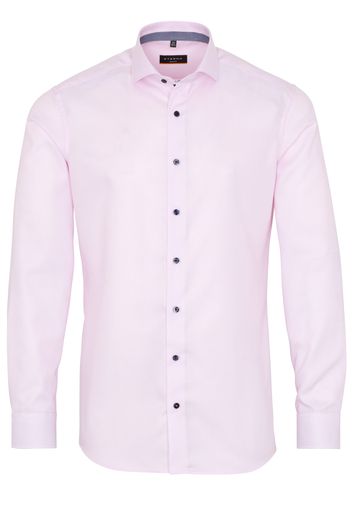 Eterna langarm hemd slim fit twill rose strukturiert