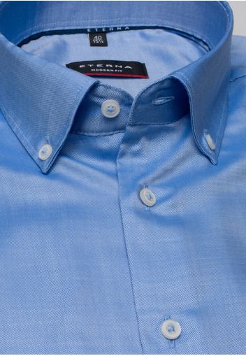 Eterna kurzarm hemd modern fit twill hellblau unifarben