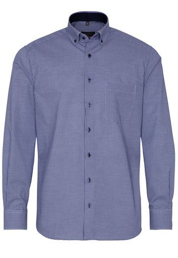 Eterna langarm hemd modern fit twill blau/weiss kariert