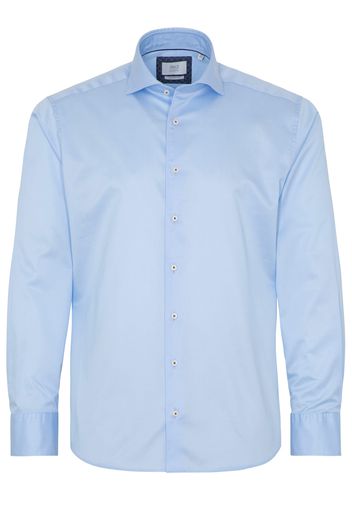 Eterna langarm hemd modern fit soft tailoring twill hellblau unifarben