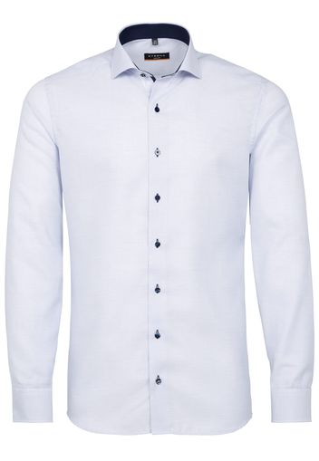 Eterna langarm hemd slim fit hellblau strukturiert