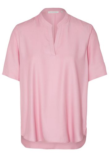 Eterna kurzarm bluse modern classic twill rosa unifarben