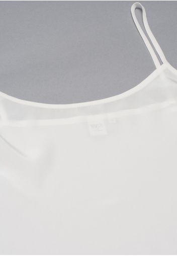 Ohne arm top/ tank top 1863 by eterna - premium krepp oder crêpegewebe weiss unifarben