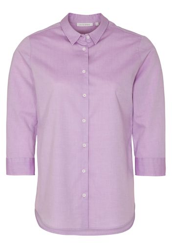 Eterna dreiviertelarm bluse modern classic oxford flieder unifarben