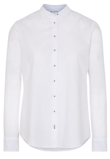 Eterna langarm bluse modern classic upcycling shirt oxford weiss unifarben