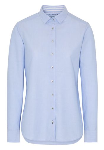 Eterna langarm bluse modern classic upcycling shirt oxford hellblau unifarben