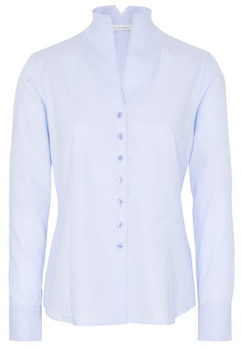 Eterna langarm bluse modern classic jaquard hellblau strukturiert