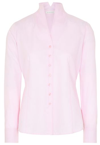 Eterna langarm bluse modern classic jaquard rosa strukturiert