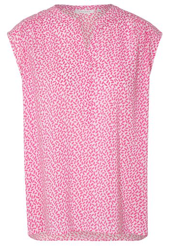 Eterna ohne arm bluse modern classic leinwandgewebe pink bedruckt