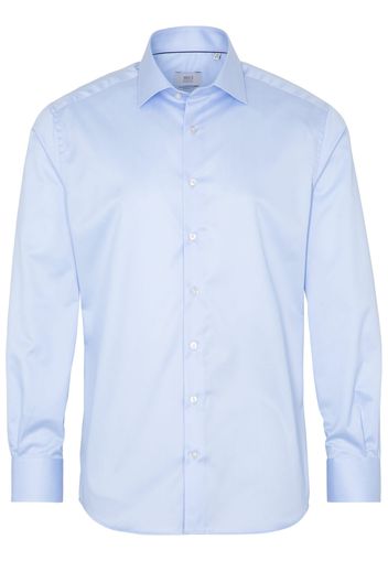 Eterna langarm hemd modern fit gentle shirt twill hellblau unifarben